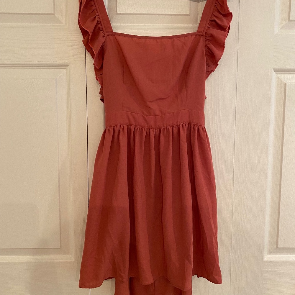 Tie Back Ruffle Dress